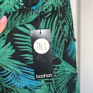 boohoo palm print dress